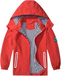Waterproof Hooded Jacket for Boys Girls - Lightweight Kids Raincoat