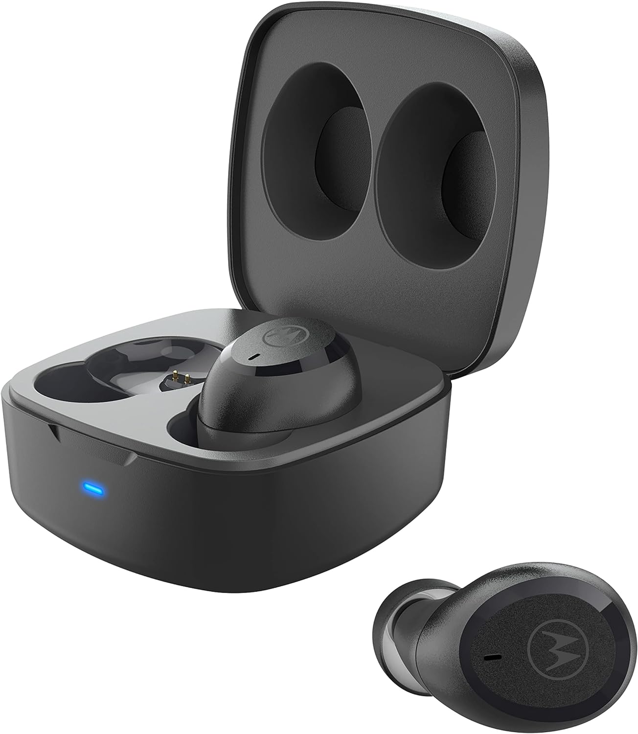 Motorola Moto Buds 100 - True Wireless Earbuds, Clear Sound, IPX5, Touch Control - Black