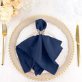 Efavormart Cloth Napkins Set of 100, 17x17 in Navy Blue - Reusable