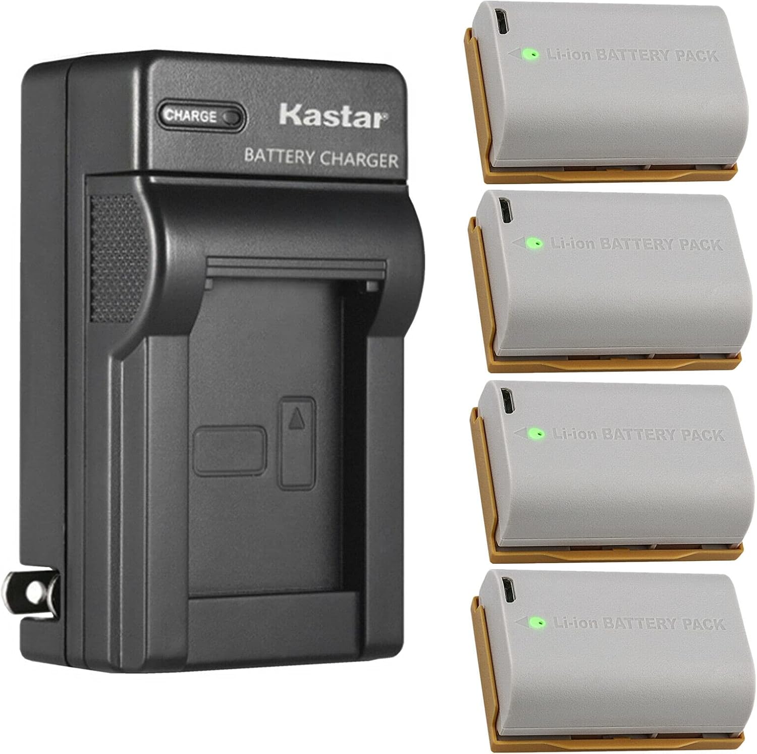Kastar 4-Pack Battery and AC Wall Charger for Canon Cameras