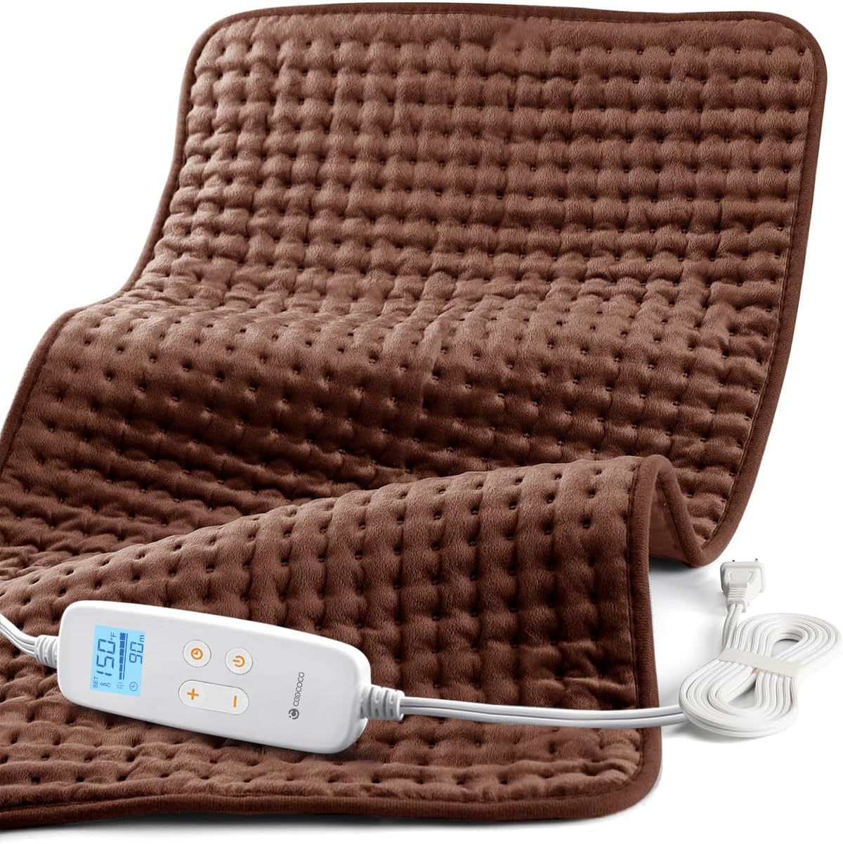 CooCoCo Large Electric Heating Pad for Back Pain Relief