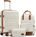 Kono Carry On Luggage Set 3 Piece with Backpack - Compact Travel Kit