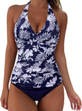 SUUKSESS Women Slimming Halter Tankini - Tummy Control Two Piece