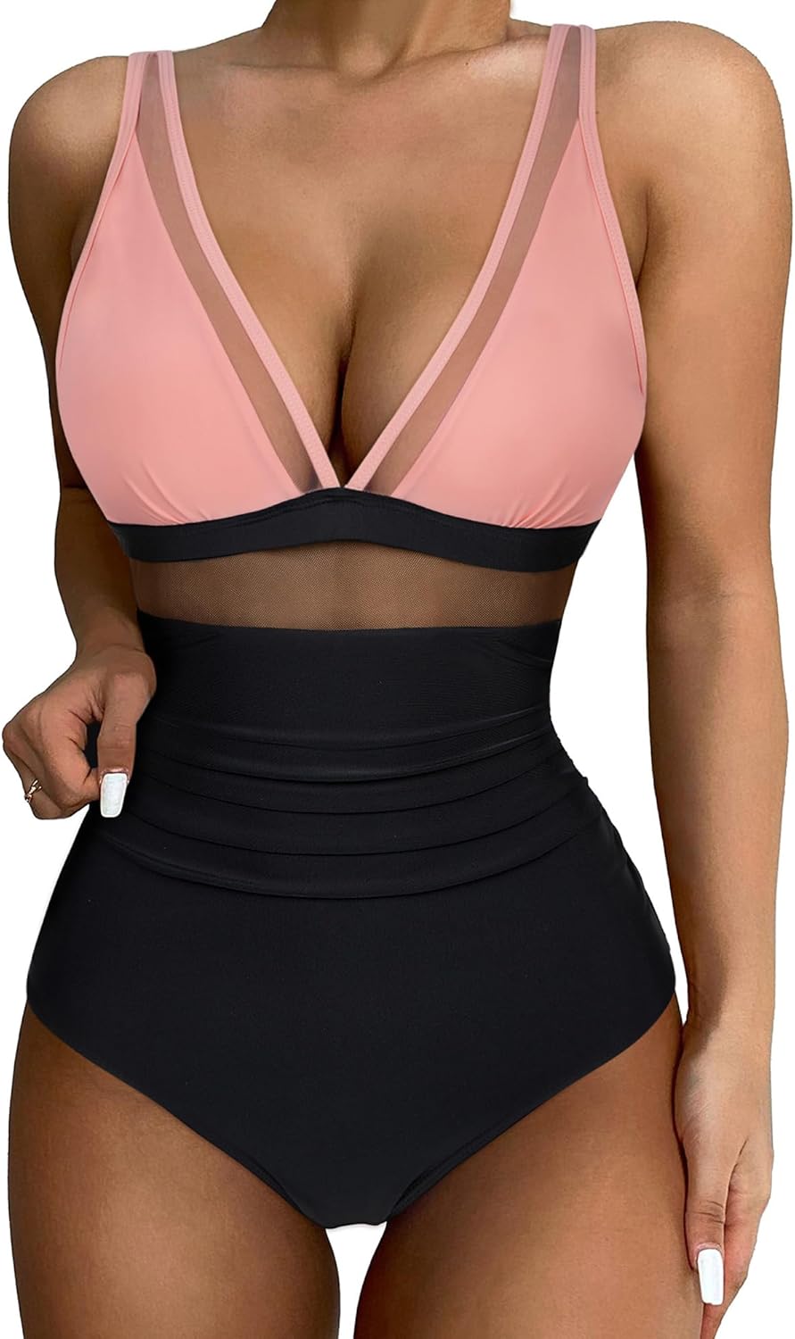 SUUKSESS Women Sexy Mesh Tummy Control Swimsuit Review