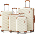 Melalenia 4 Piece Hard Shell Luggage Set - Lightweight Spinner Travel