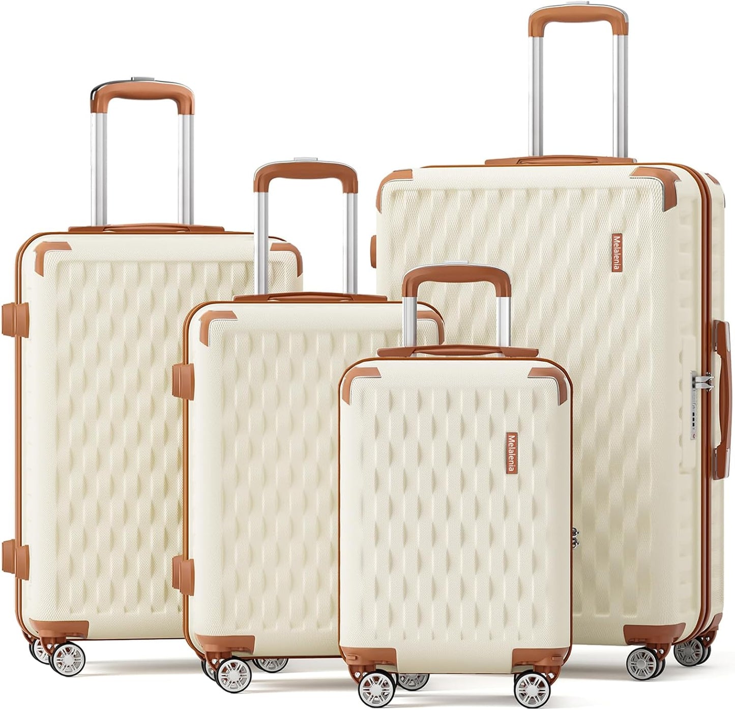 Melalenia Luggage Sets 4 Piece Hard Shell Suitcase for Travel