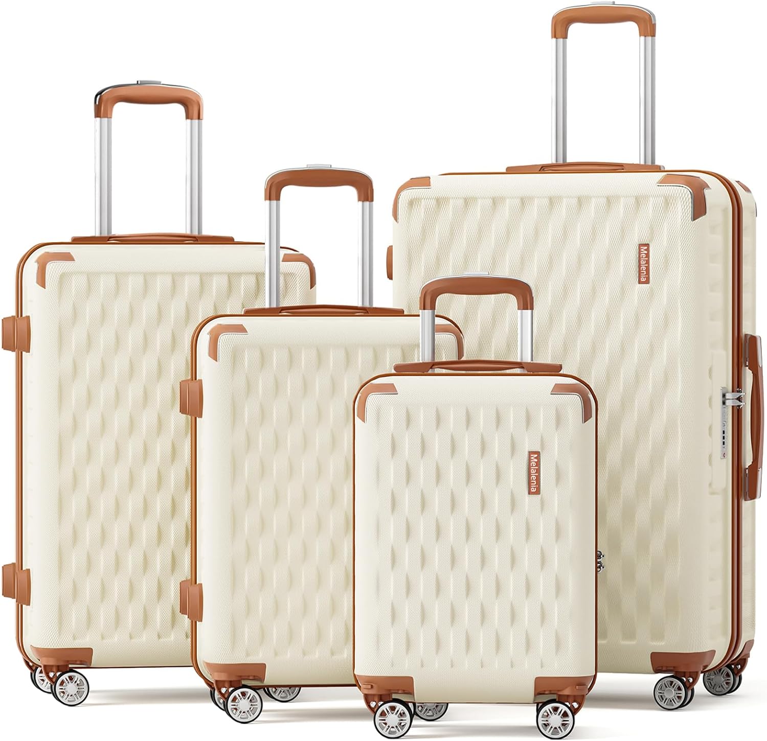 Melalenia Luggage Sets 4 Piece Hard Shell Suitcase for Travel