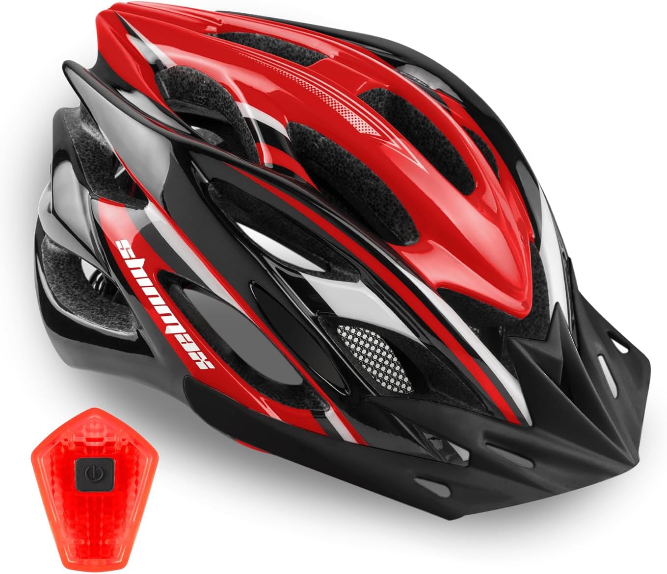 Shinmax Adjustable Bike Helmet with Rear Light