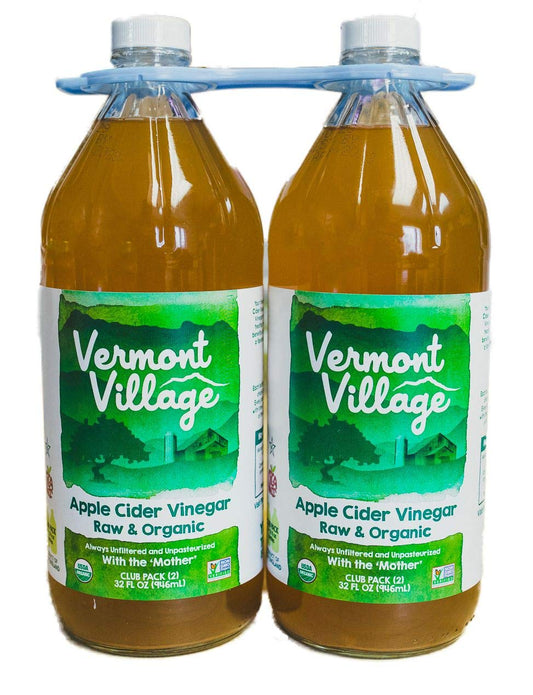 Organic Vermont Apple Cider Vinegar Duo, 64 oz. - Raw & Invigorating
