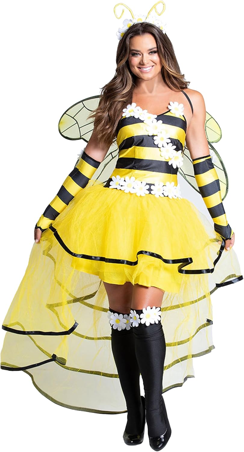 Bumble Bee Costume for Women and Girls with Head Piece Fun