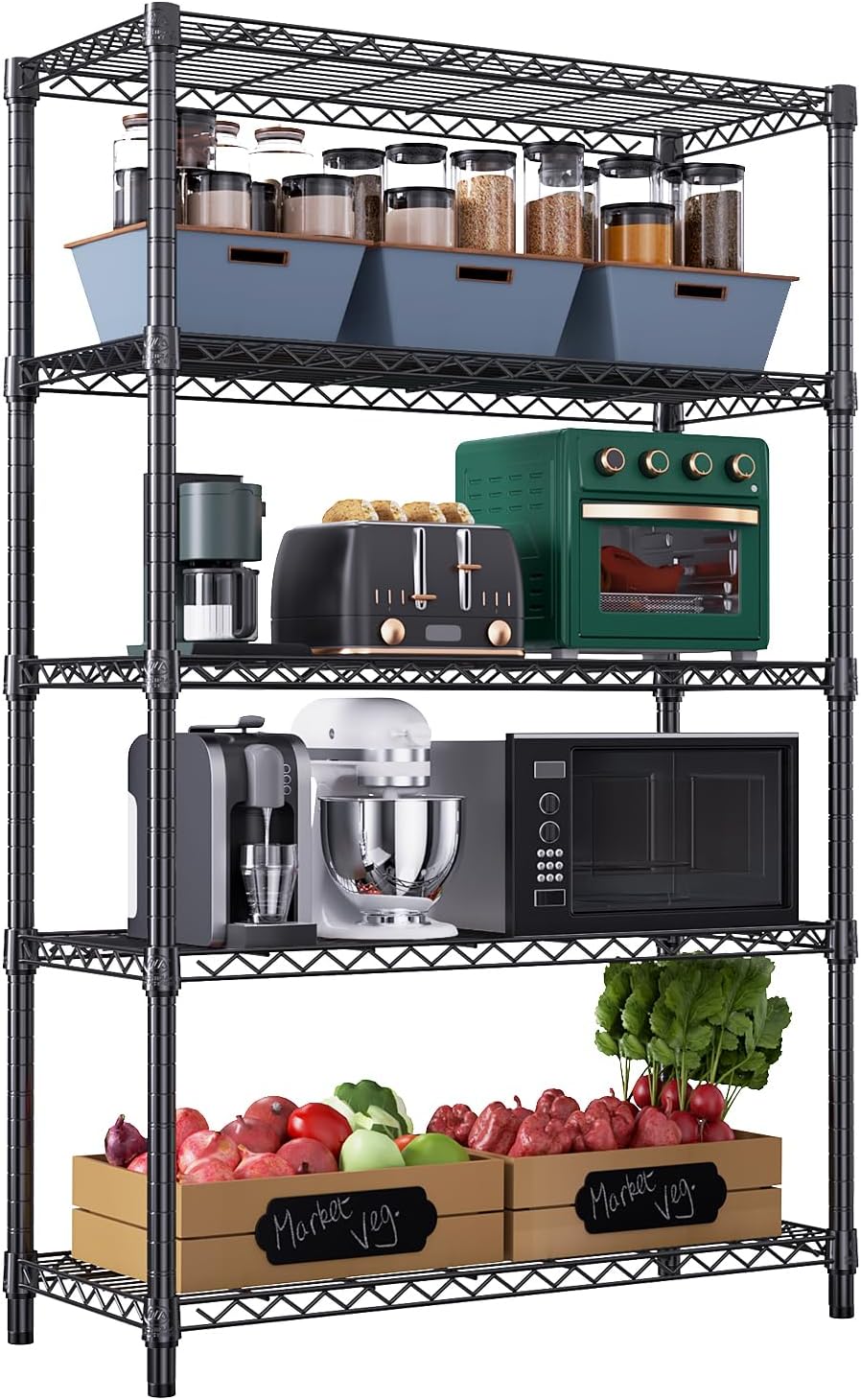 1750 lbs Steel Storage Shelving Unit for Home and Office Use