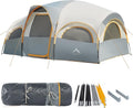 8 Person Family Camping Tent with Divided Privacy Curtain - Waterproof