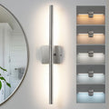 Brushed Nickel Vanity Light Fixtures 24 in LED Bath Sconces