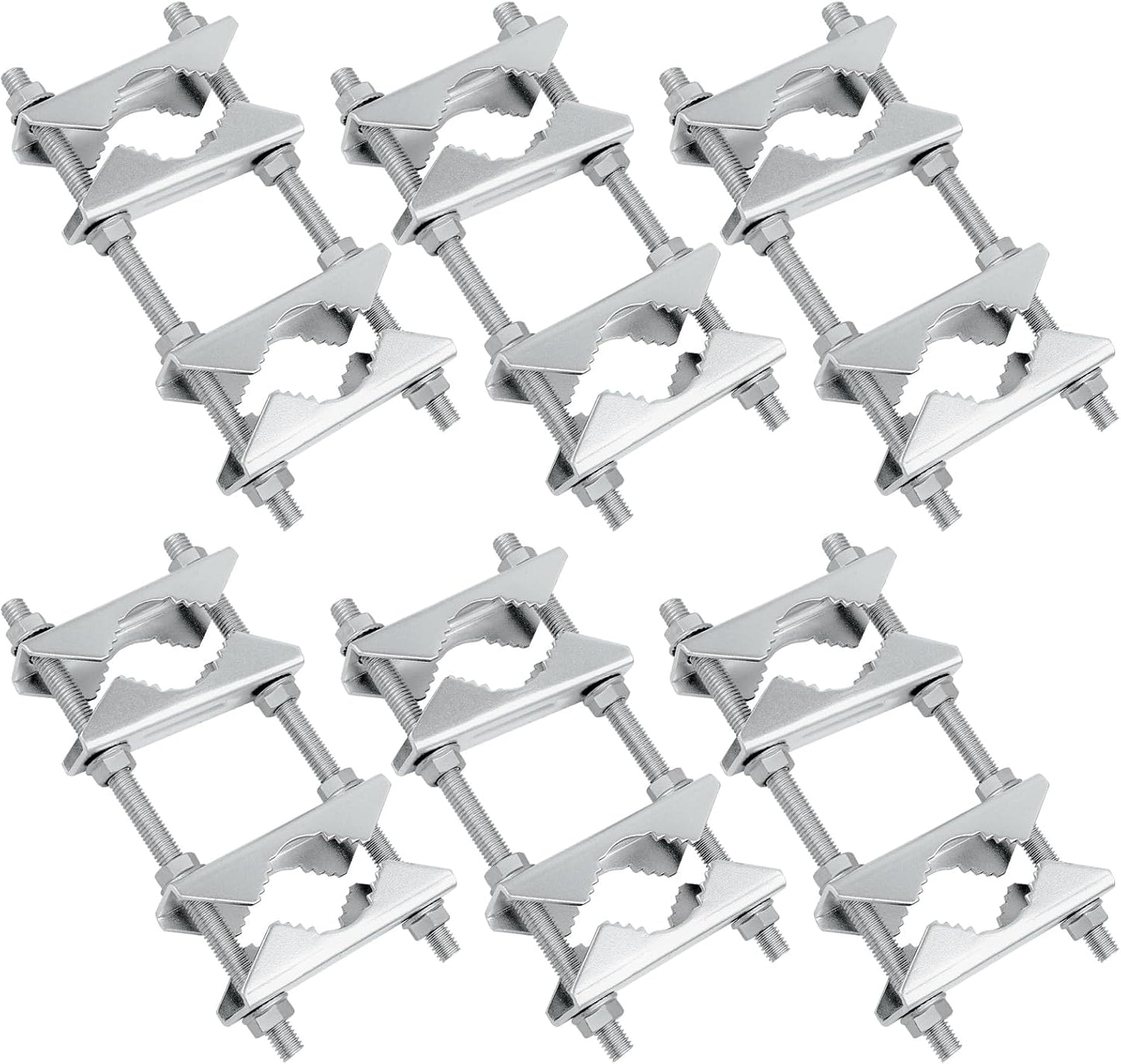 Double Antenna Mast Clamp - Heavy Duty Galvanized Iron Mount