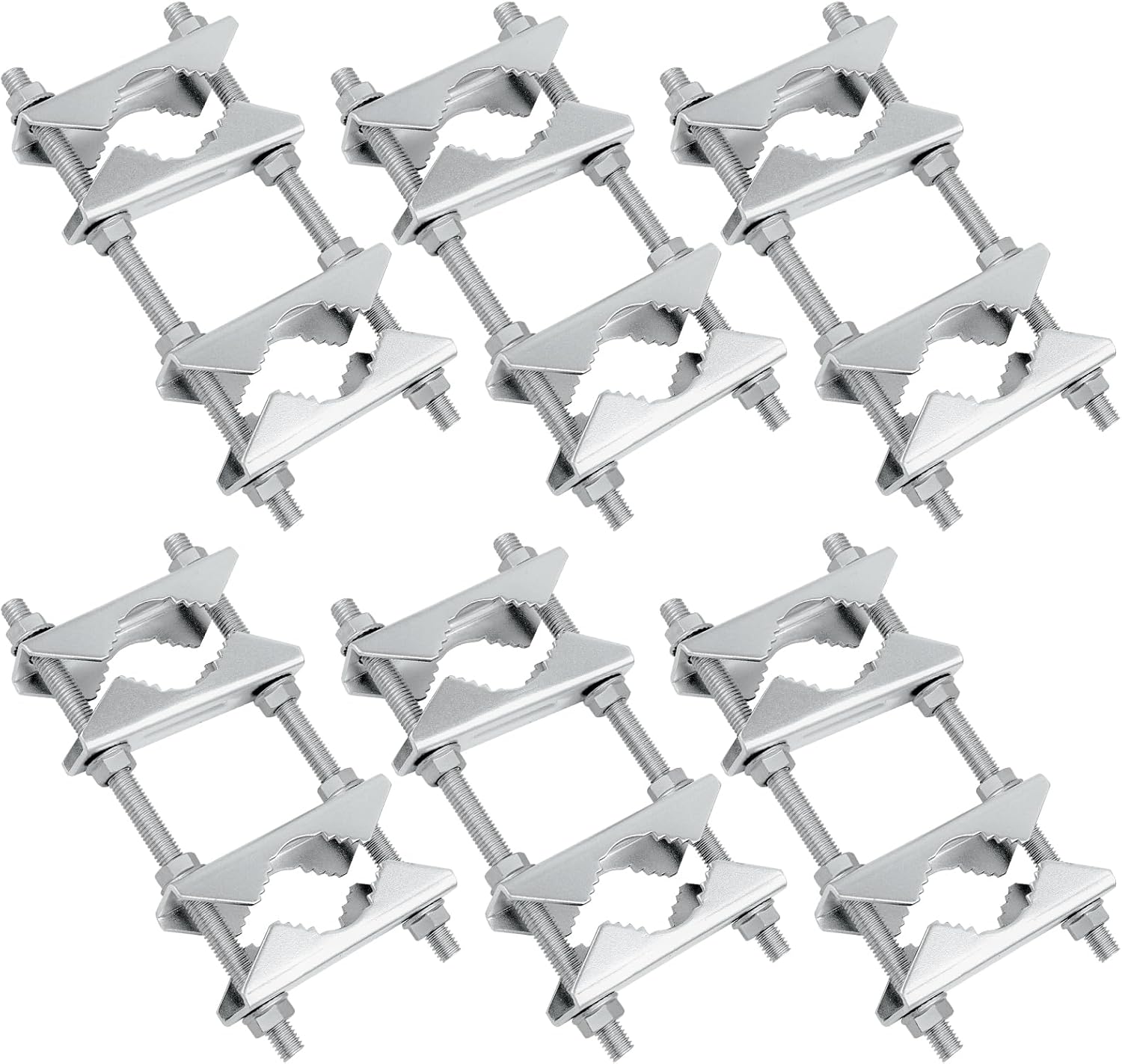 Double Antenna Mast Clamp - Heavy Duty Galvanized Iron Mount