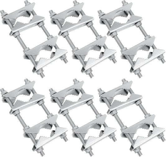 Double Antenna Mast Clamp - Heavy Duty Galvanized Iron Mount