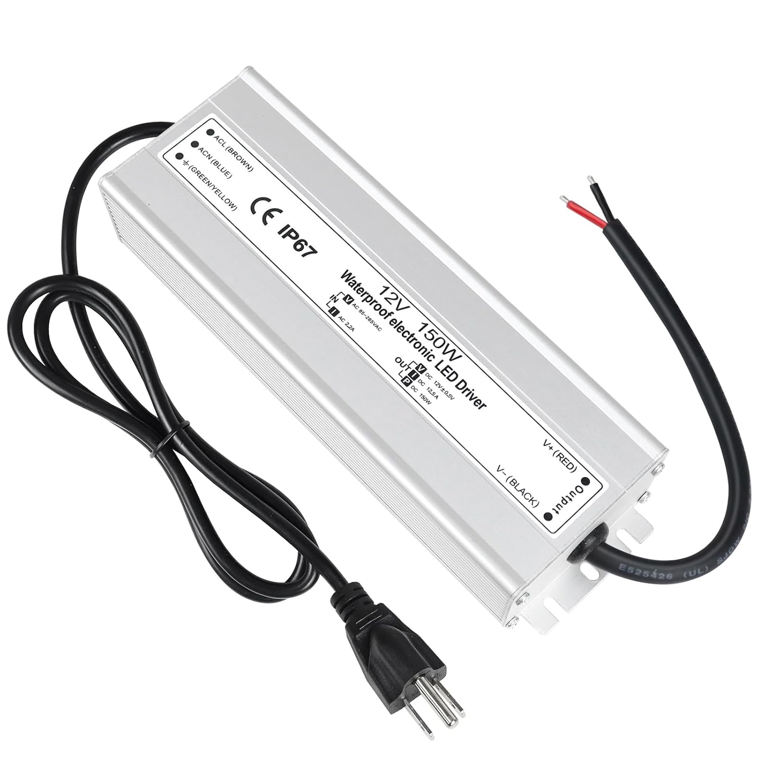 LightingWill LED Driver 150W Waterproof Power Supply for Outdoor Use