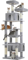 81 in XXL Cat Tree for Large Cats - Extra Large Gray Tower