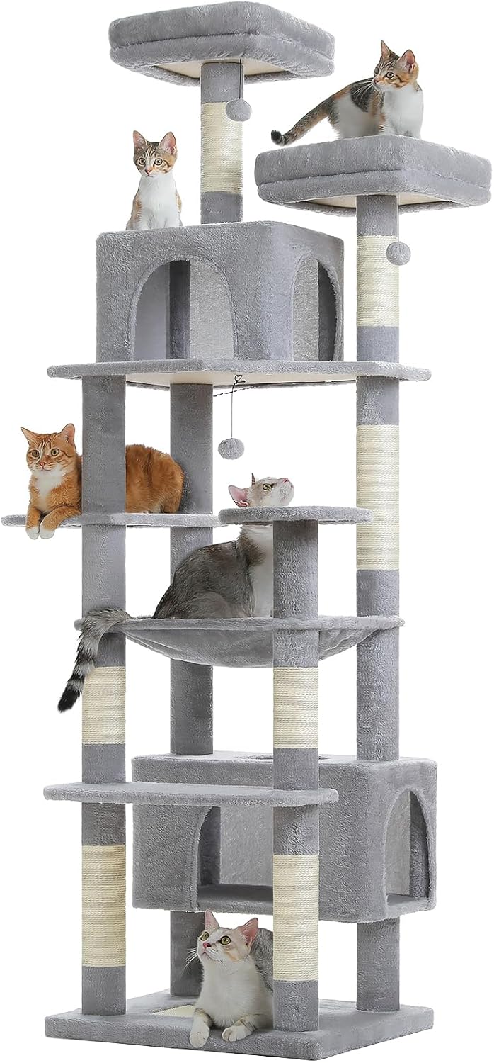Heavy Duty Cat Tree for Large Cats - 81 Inches Tall Tower