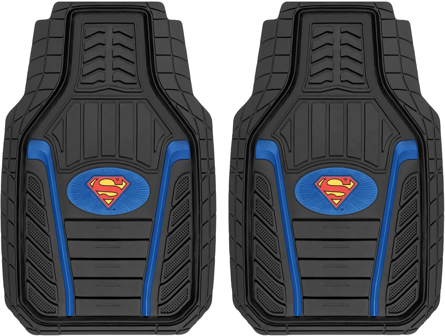 BDK Warner Bros DC Comics Armored Superman Car Floor Mats