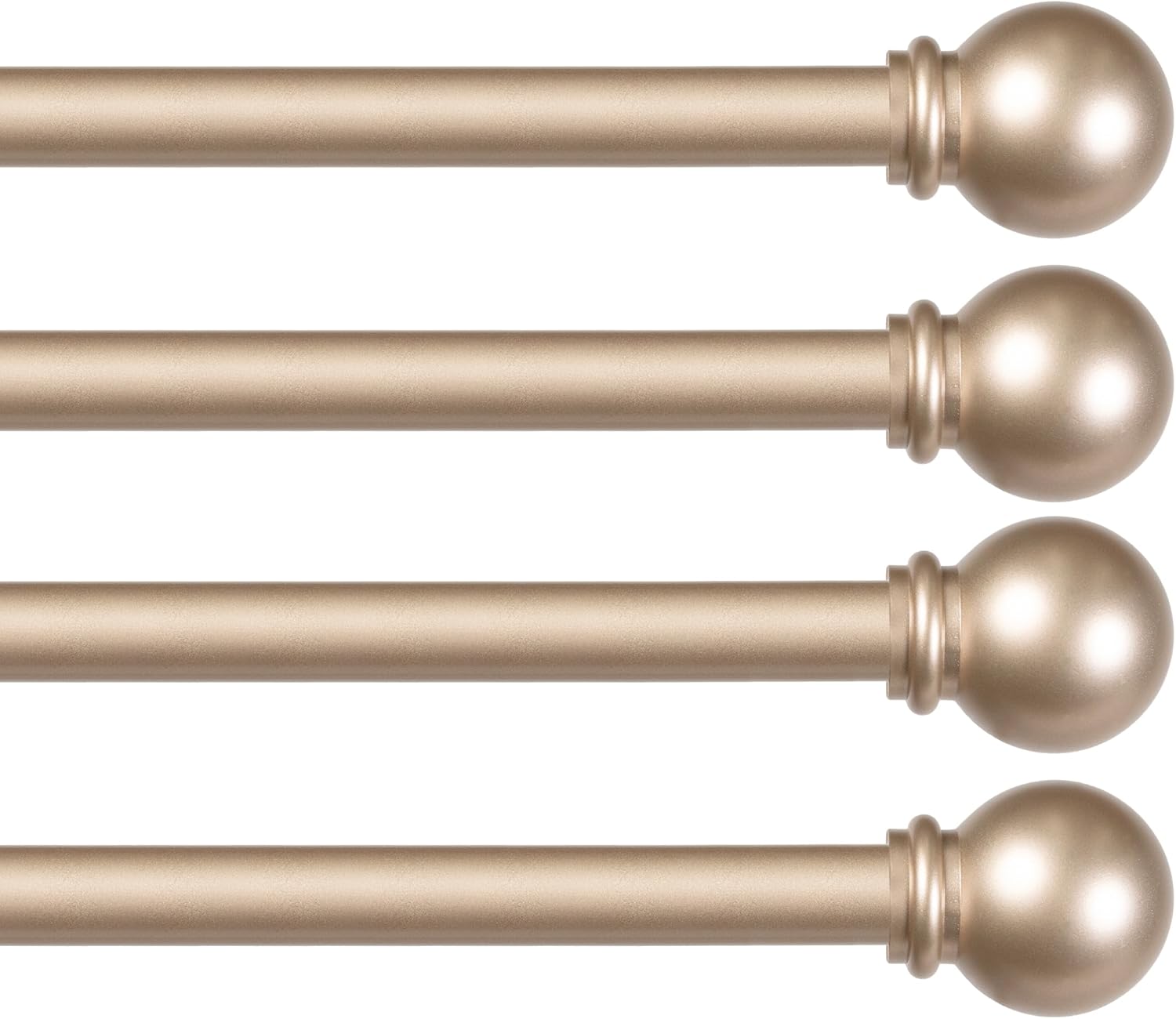 Kenney Chelsea Ball End Curtain Rod Set for Windows 48 to 86 in