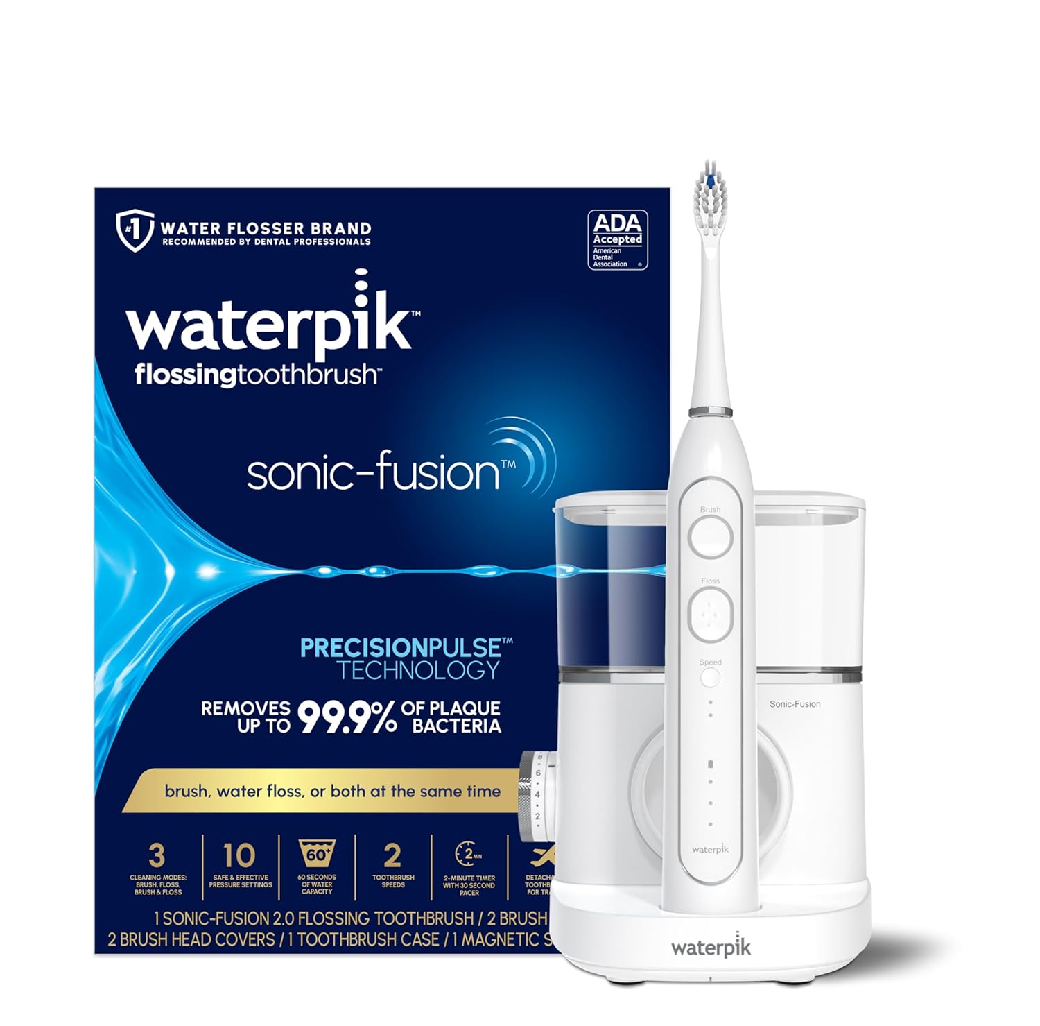 Waterpik Sonic-Fusion 2.0 Electric Toothbrush and Flosser Combo
