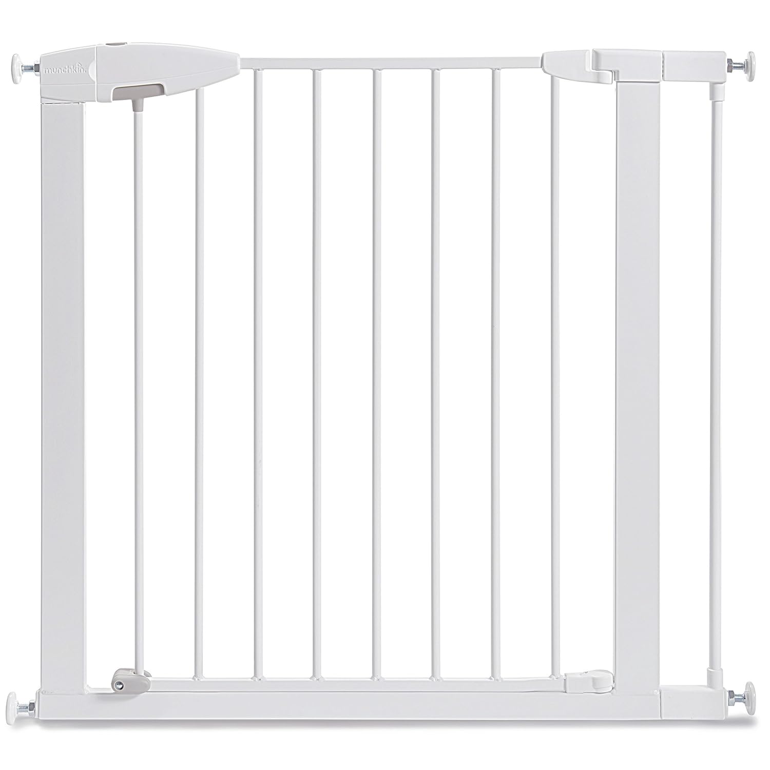 Safe Walk Through Baby Gate for Stairs & Doors - Munchkin White Metal
