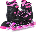 MammyGol Adjustable Inline Skates for Kids - Light Up Wheels