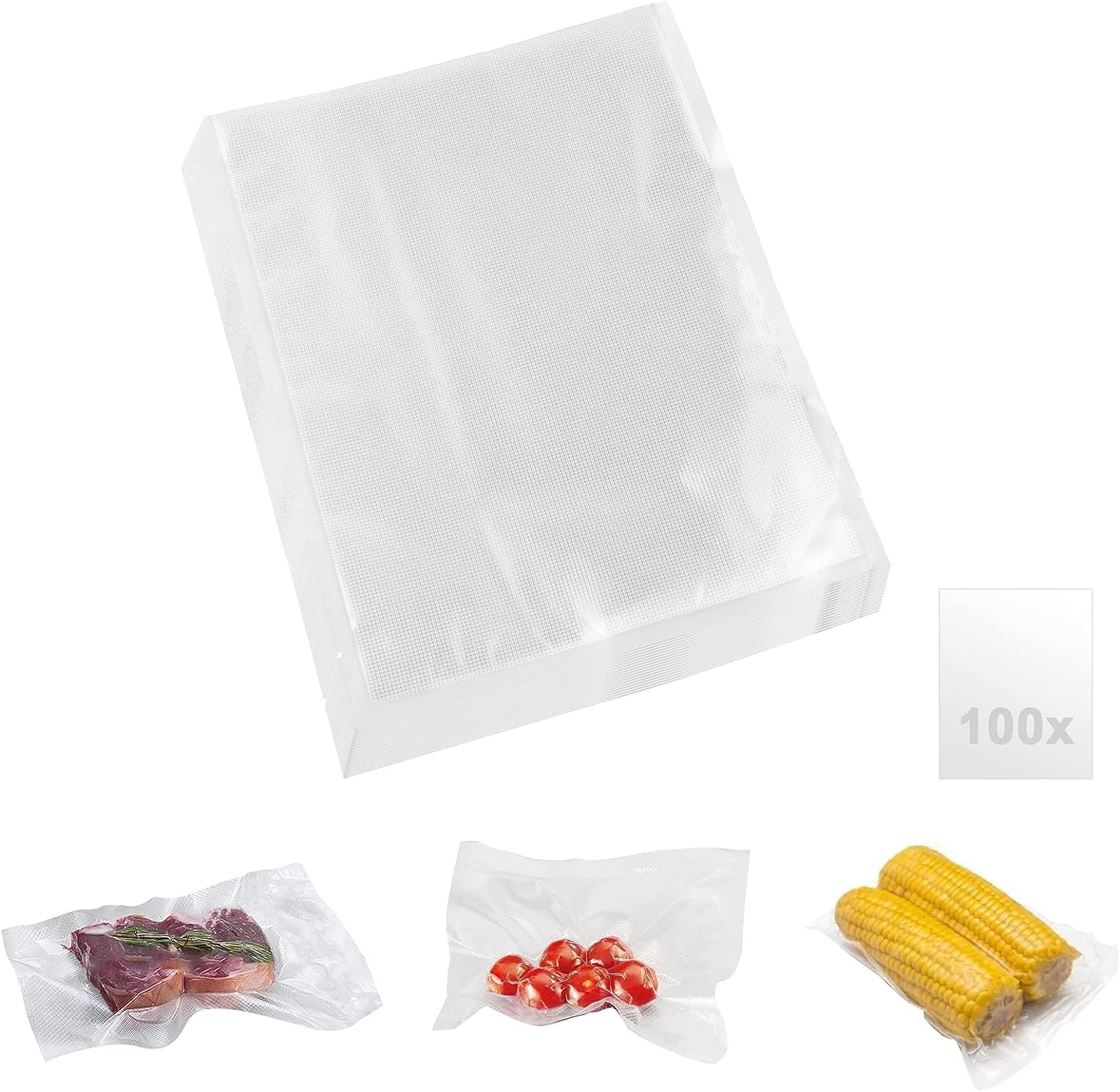 100 BPA-Free Vacuum Sealer Bags - Prevent Puncture for Perfect Food Storage