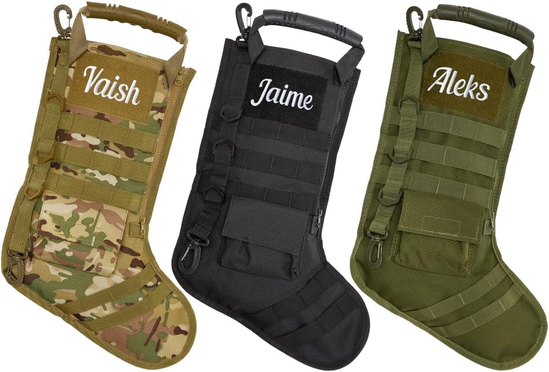 Personalized Tactical Christmas Stockings for Unique Holiday Cheer
