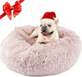 Himax Donut Dog Bed with Attached Blanket - Calming Plush Retreat
