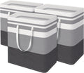 125L BlissTotes 3-Pack Laundry Hampers - Gradient Grey Collapsible