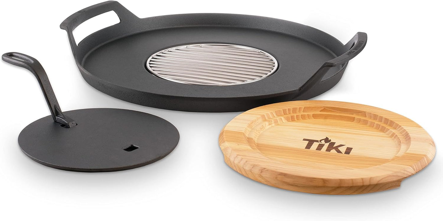TIKI Fire Pit Griddle & Grill Combo for Outdoor Cooking Fun