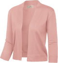 GRACE KARIN Women's 3/4 Sleeve Cropped Cardigan Shrug - Vintage Knit