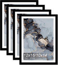 Black 12x16 Frame Set of 4 for Pictures and Diamond Art
