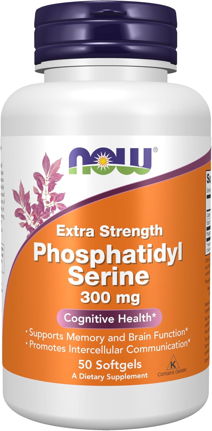 NOW Supplements Phosphatidyl Serine 300 mg for Cognitive Support