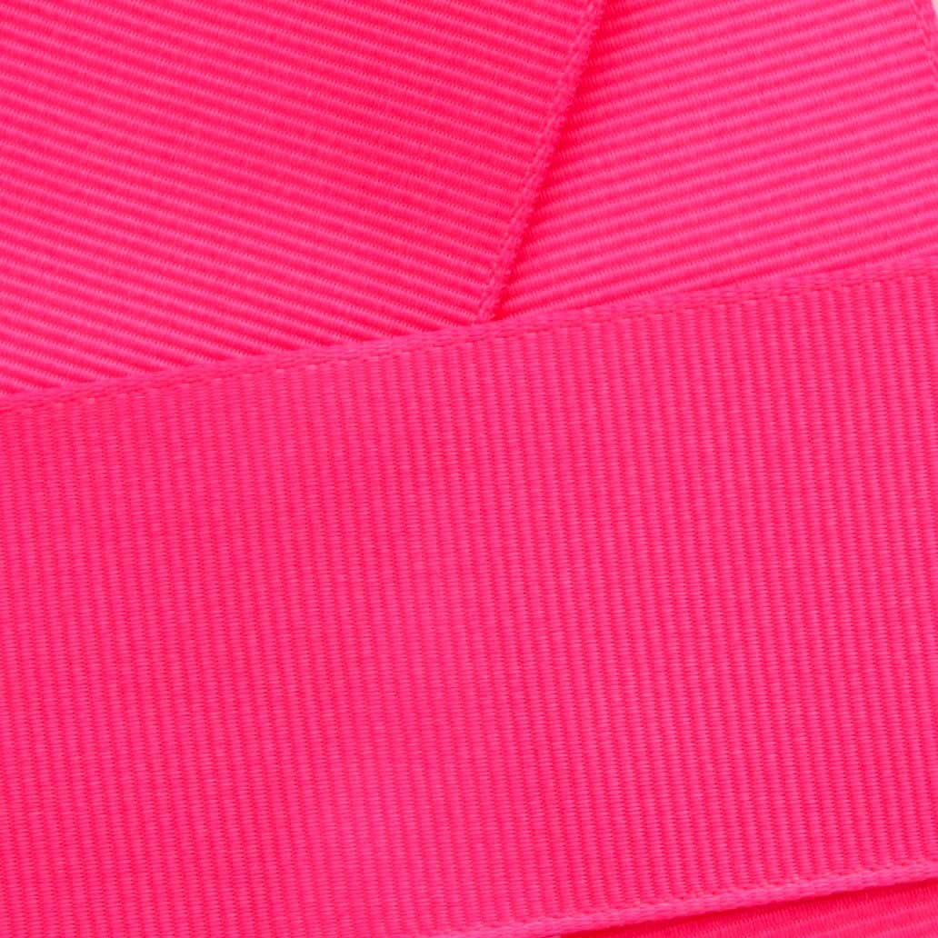 3 in Neon Pink Grosgrain Ribbon Solid 100 Yard Reel for Crafts