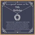 40 50 60 70 80 90 Birthday Necklace for Women - Sterling Silver Ring