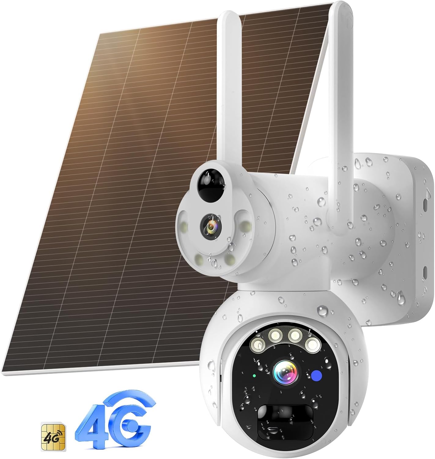 Secure Outdoor Surveillance Camera with Dual Lens & 4G Connectivity