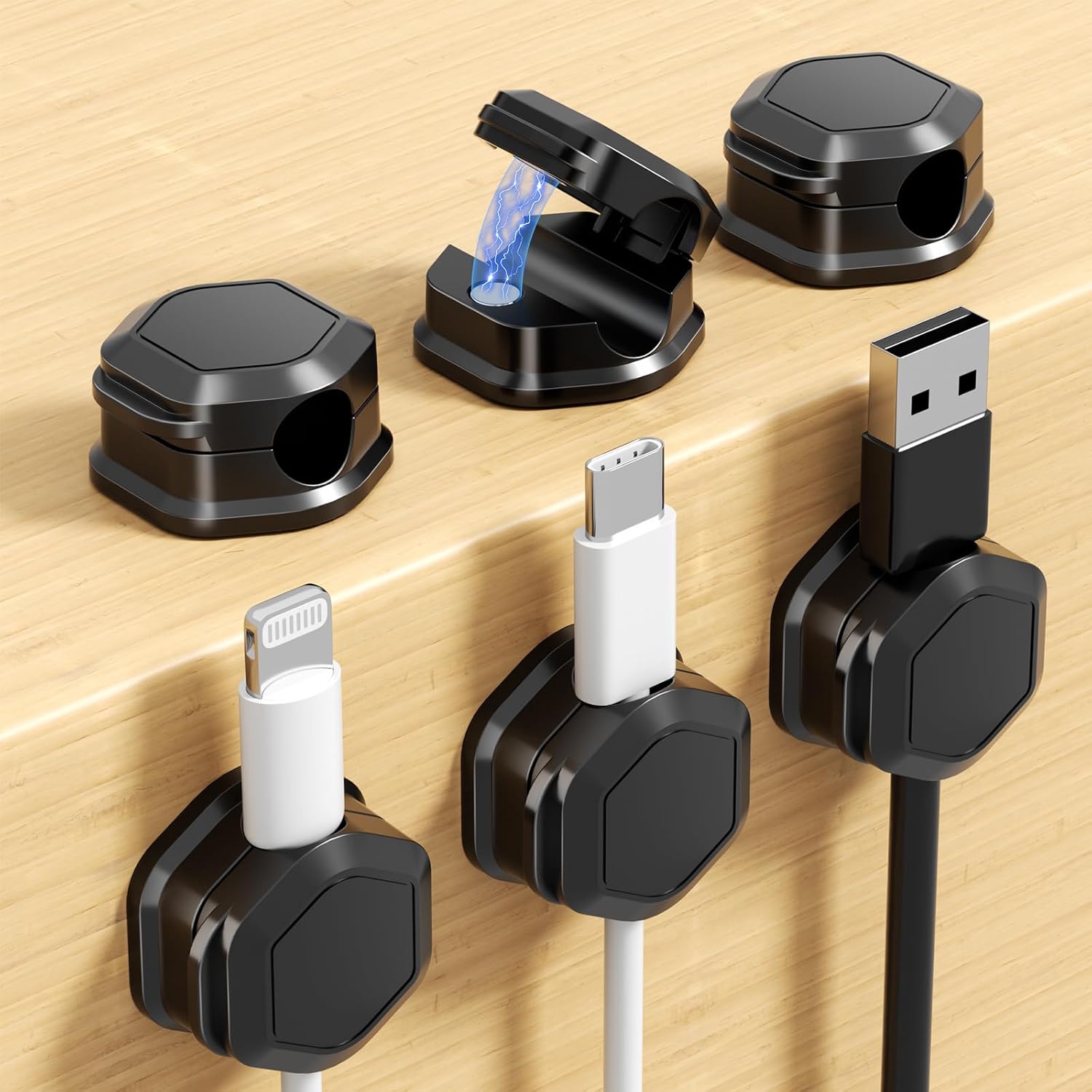XILILAI Magnetic Cable Clips - Tidy Cords Effortlessly
