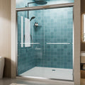 Double Sliding Glass Shower Door 56-60 in Adjustable - Smooth, Safe
