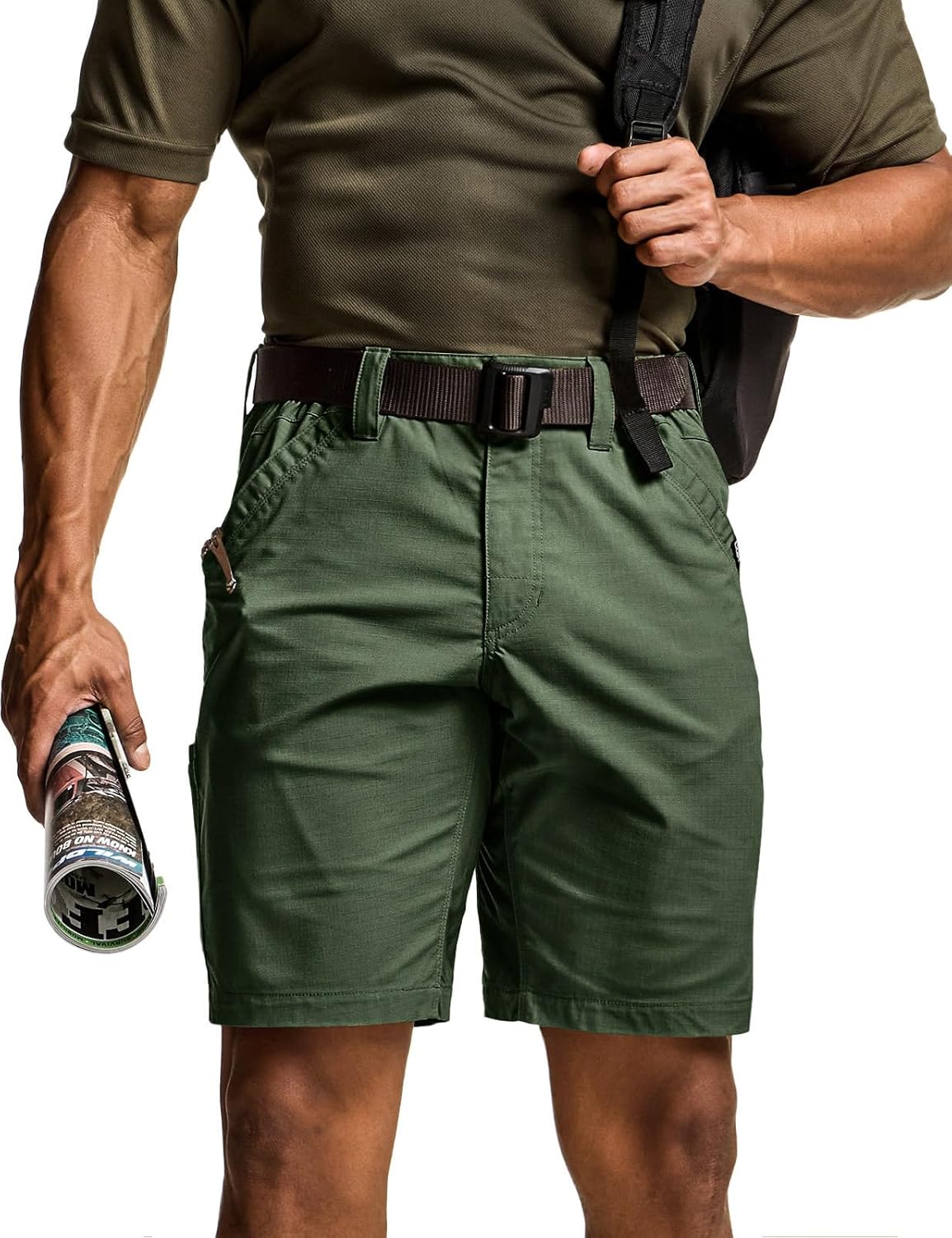 CQR Men's Flex Casual Cargo Shorts for Comfort and Style