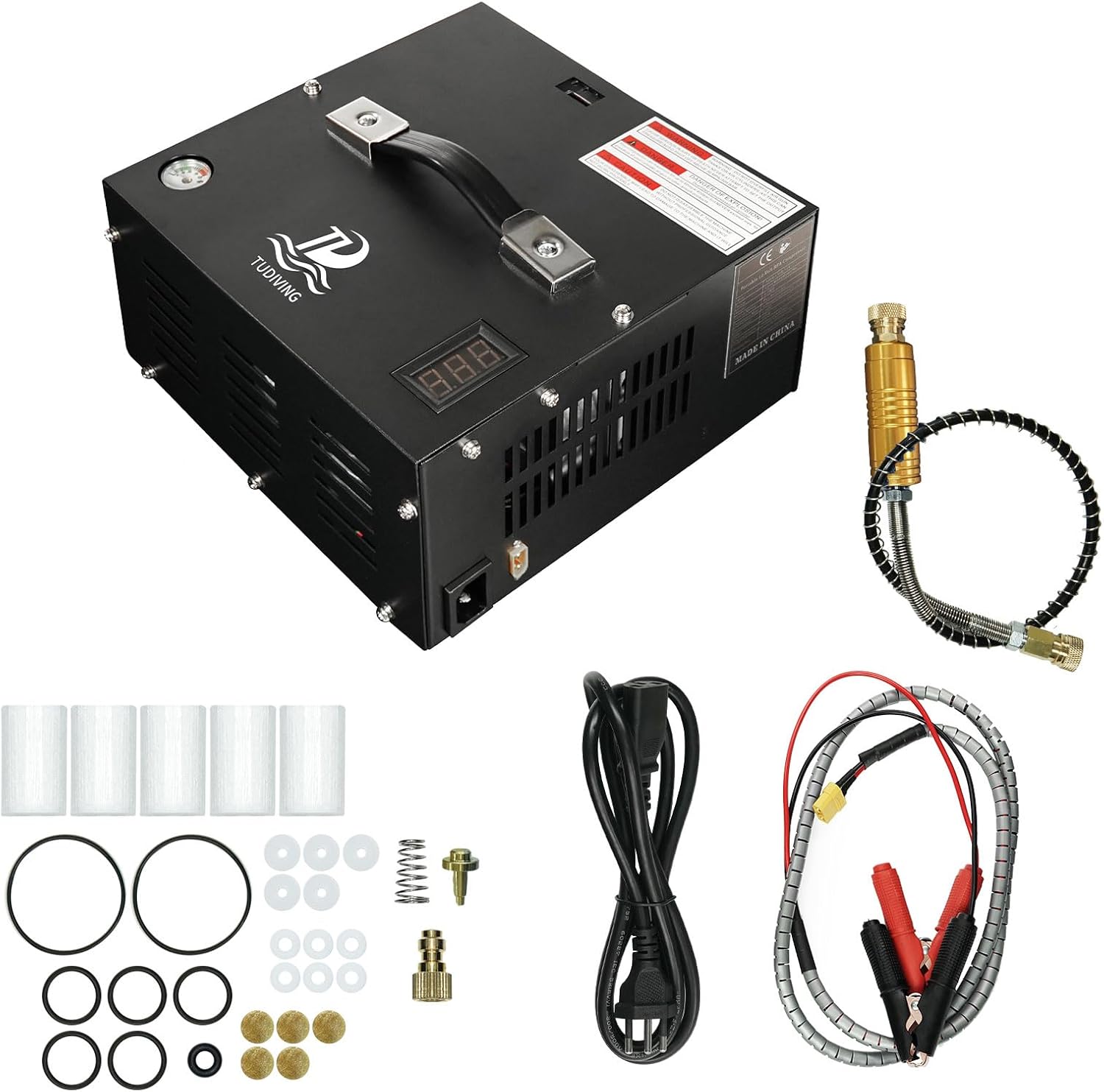 TUDIVING Portable Air Compressor 4500Psi - Dive Anywhere!
