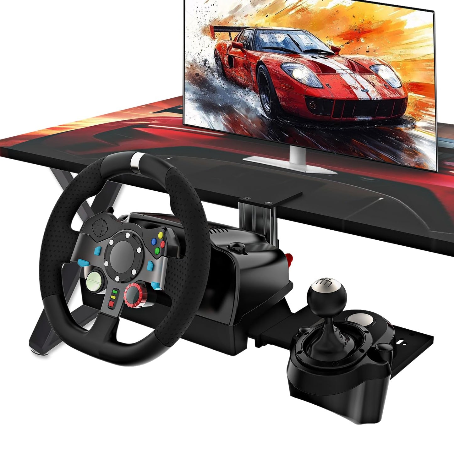 EG STARTS Desk Mount Clamp for Sim Racing Wheel Stand Setup
