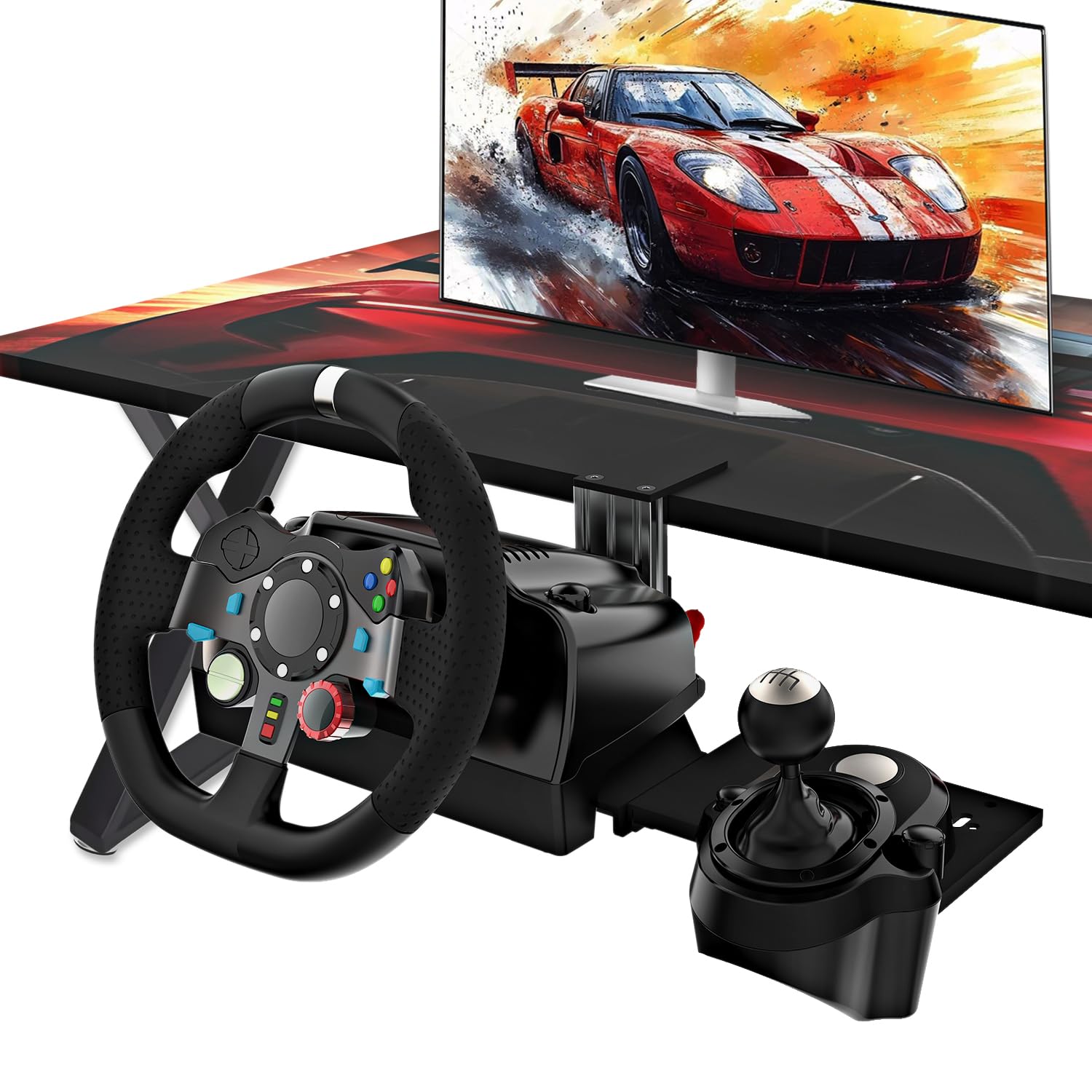 EG STARTS Desk Mount Clamp for Sim Racing Wheel Stand Setup