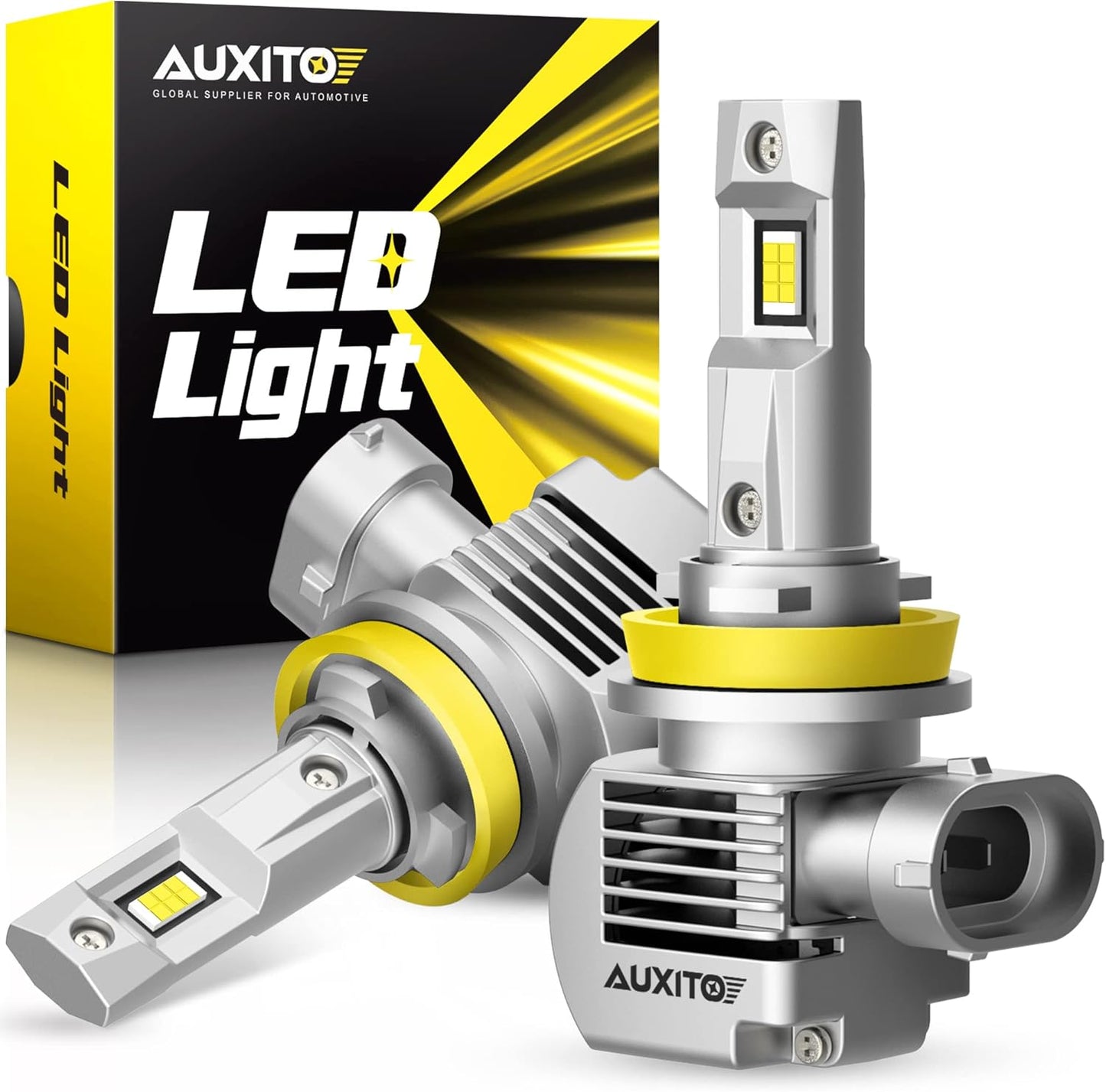 AUXITO H11 Bulbs - 30000 Lumens, 120W, 900% Brighter Fog Lights