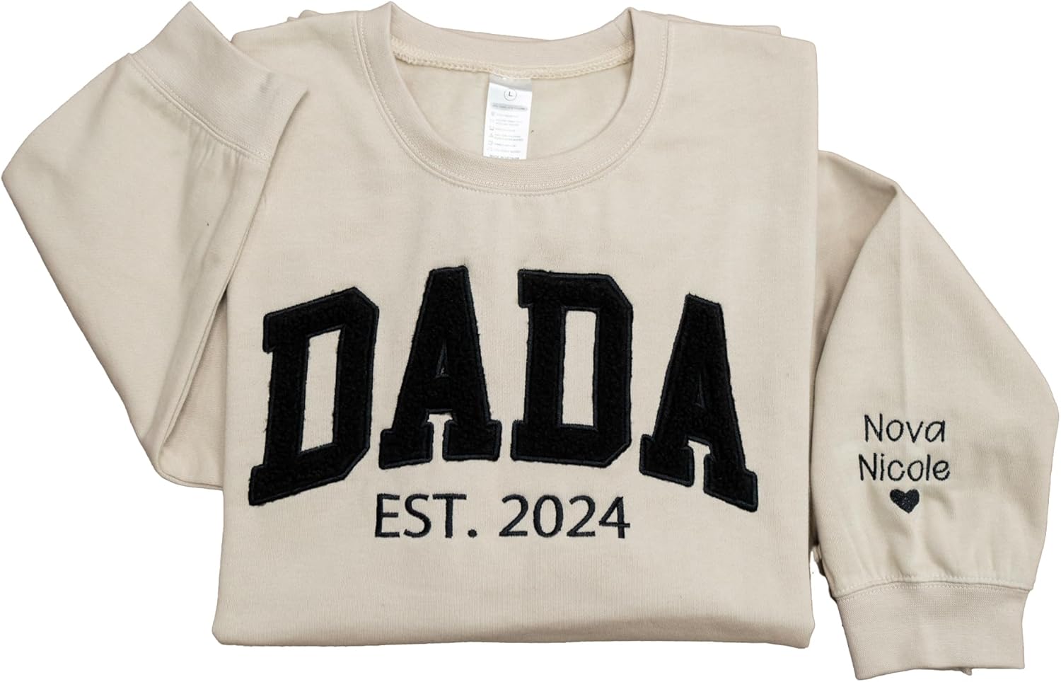 Custom Dad & Mom Hoodie | Personalized Kid Names | Faux Fur Text | Mom & Grandma Gifts