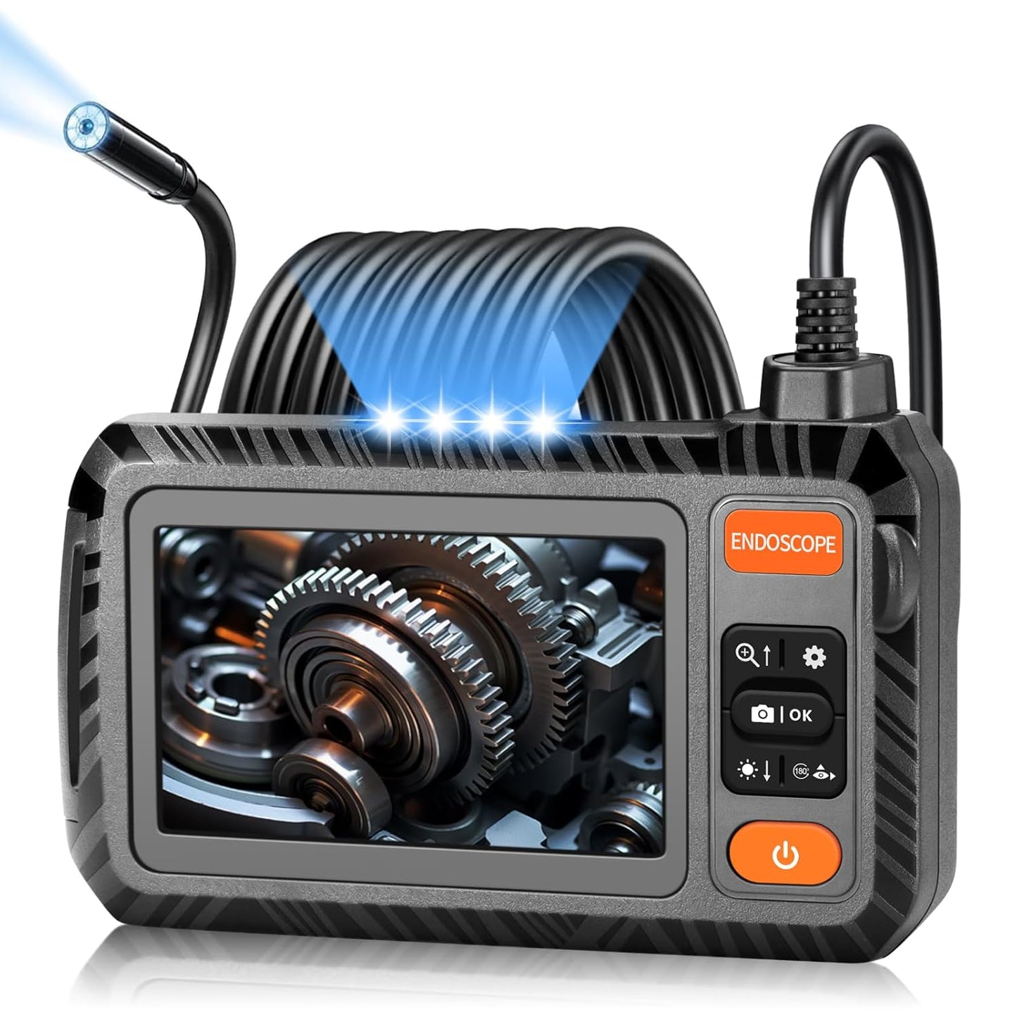 Endoscope Camera with 1080P Recording and 4.3in Screen