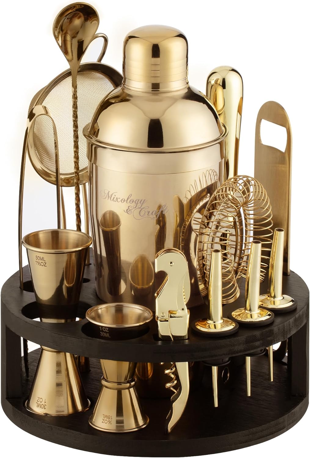 Mixology & Craft 15-Piece Cocktail Shaker Set for Home Bar