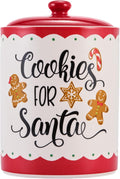 Gingerbread Man Cookies For Santa Ceramic 9 in Air Tight Storage Jar